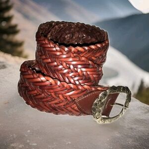 Harold’s Italian Leather Braided Belt, S